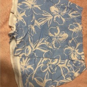 Floral Blue and White Skort